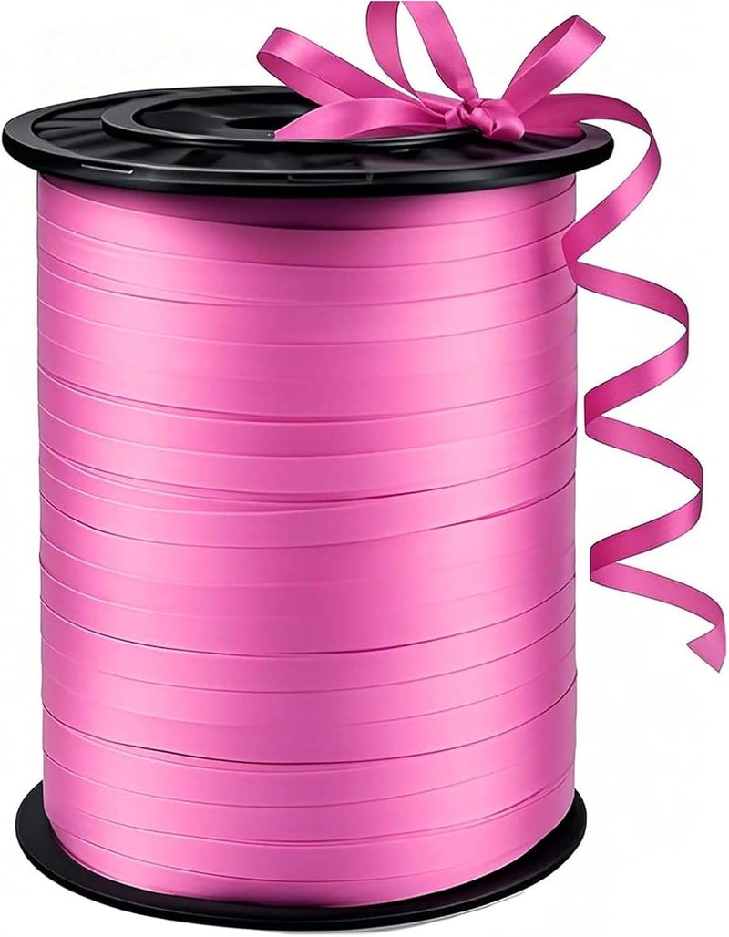 WFAUIBR 500Yard Premium Pink Curling Ribbon Balloon String,3/16" for Gift Wrapping, Balloon Ribbon,Party Birthday Wedding Decoration,Art Crafts,Florist Flowe ﻿ - Image 1